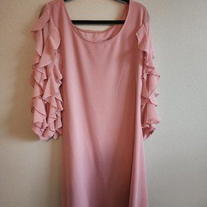 Ruffled sleeve dress